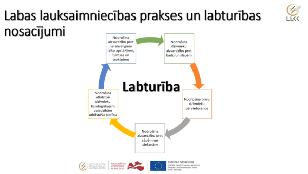 Labas lauksaimniecības prakses nosacījumi un labturības nodrošinājums gaļas tipa lopkopības saimniecībās (I)